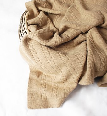Coperta lana cashmere e viscosa